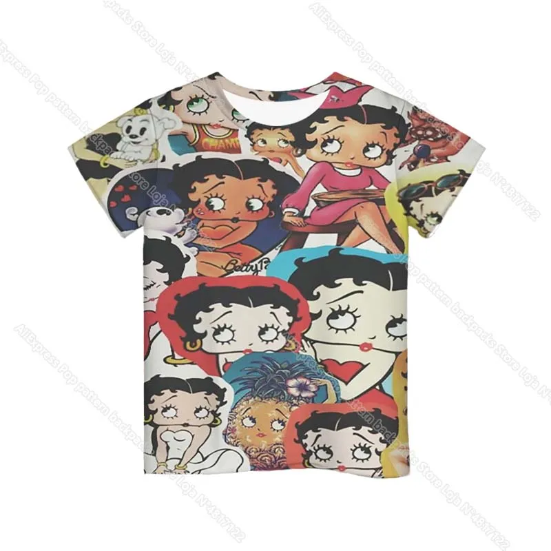 

Children Betty BOOP 3D Print T-shirts Toddler Kawaii Cartoon T Shirts Baby Boys Girls Tshirts Summer Kids Tee Tops Clothes