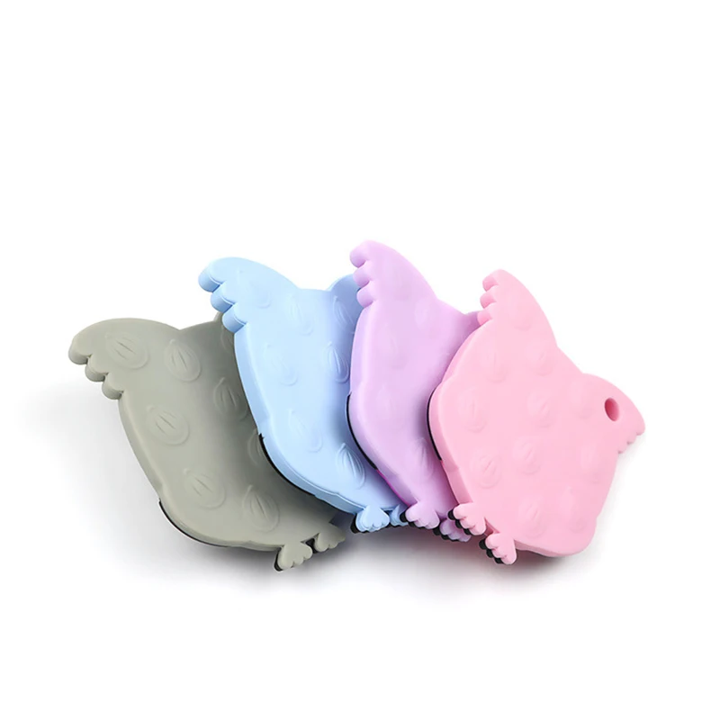 

1pc Baby Silicone Teethers Cute Animal Owl Toddle Teether Chew Charms Baby Kids Teething Toys DIY Chewing Necklace Nursing Tool