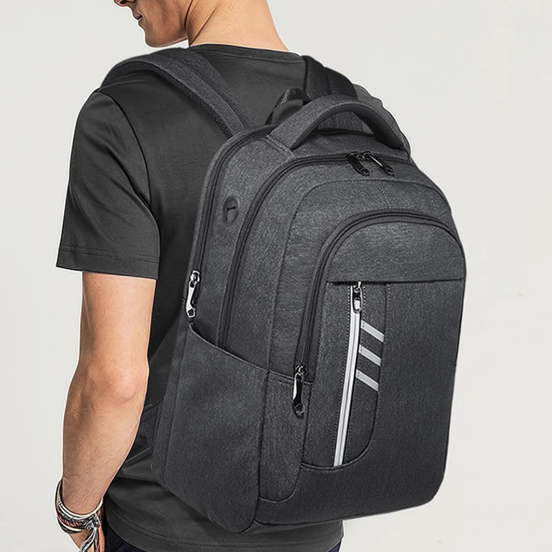 Grande à Prova Bolsas de Negócios com Carregamento Usb para a Escola de Viagem Dwaterproof Água Anti Roubo Homem Mochilas Portátil