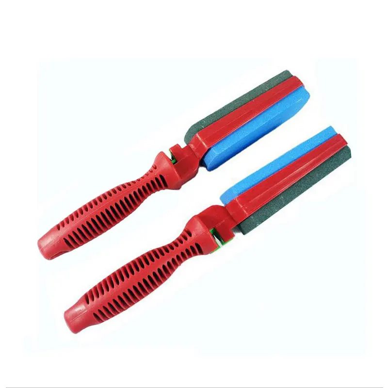 

Portable Knife Sharpener Hand Held Double Sided Grindstone Kitchen Gadget Tools Accessories Camping Pocket Knife Sharpener