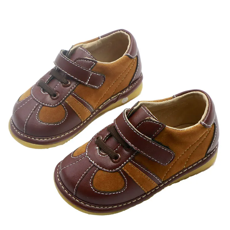 

MERABLLE Children's Casual Leather Kids Boys Shoes with Sounds Toddler Sports Sneakers Autumn Winter New