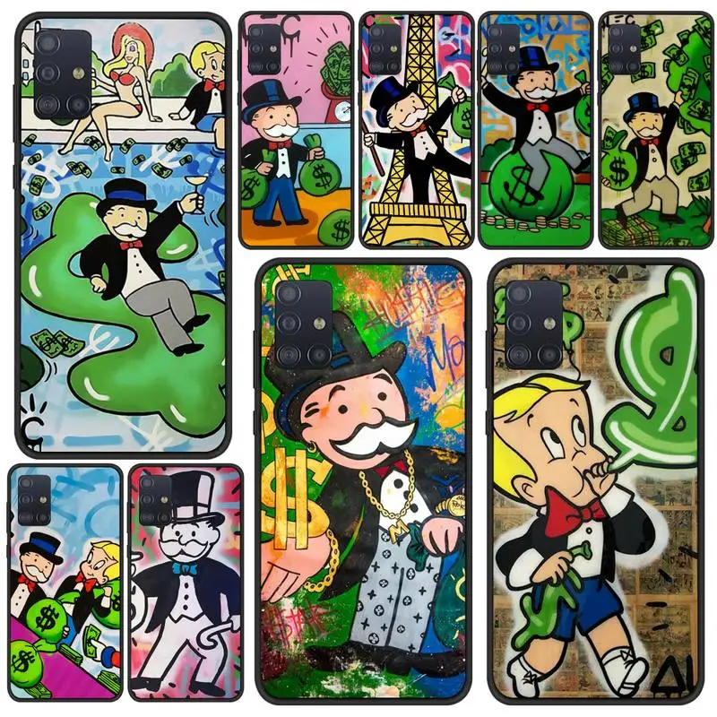 

Cartoon Dollar Monopolys Phone Case For Samsung A6 A7 A8 A9 A10 A30 A40 A50 A70 A10S A20S 2018 Cover Fundas Coque