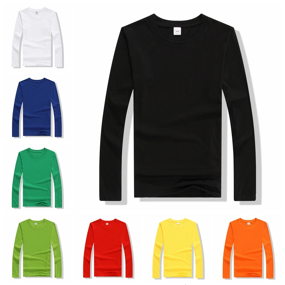 Большой черный топ уличная одежда мужская футболка с длинным рукавом Осенняя