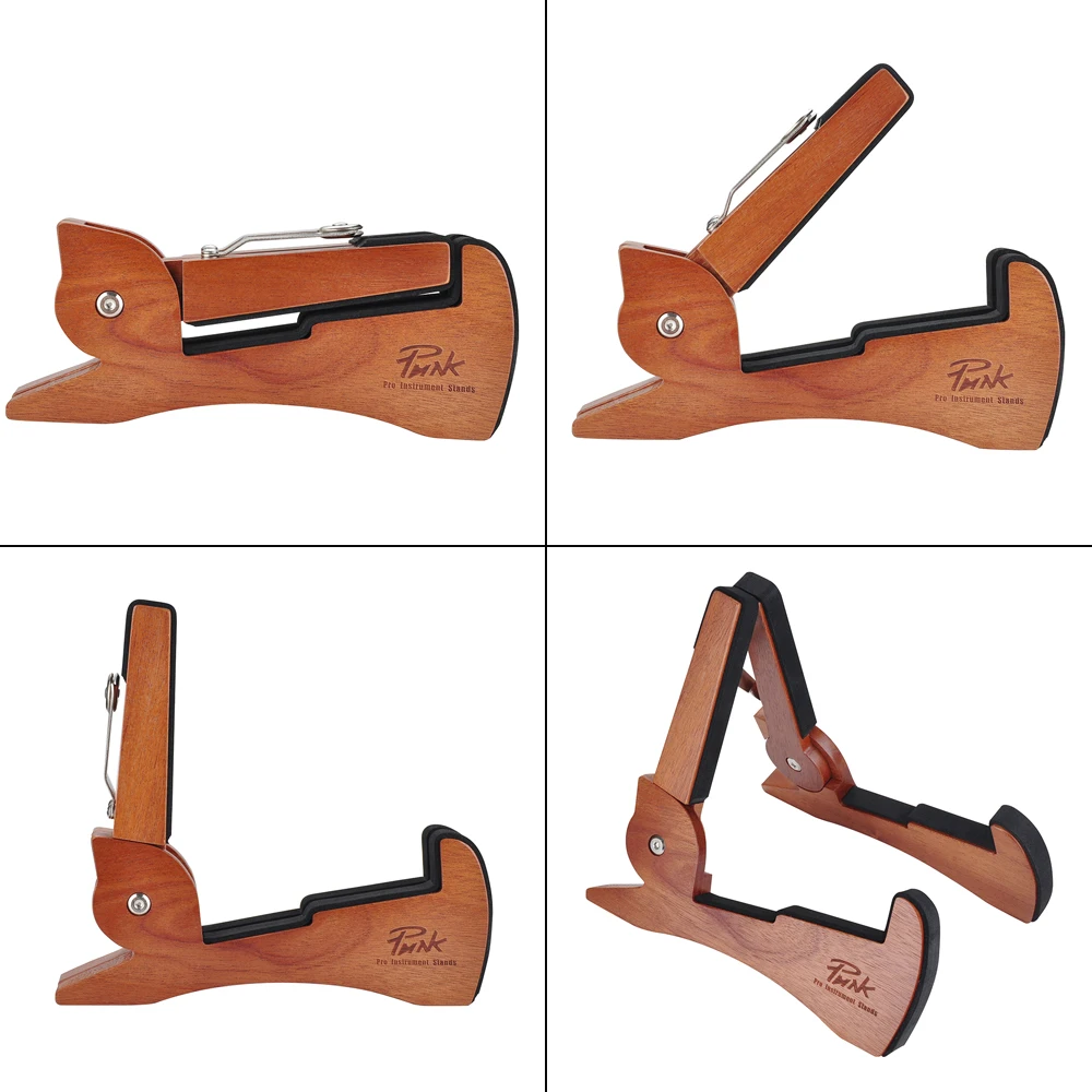 

Foldable Guitar Stand Holder Solid Wood String Instrument Bracket Cute Rabbit Shape for Electric Acoustic Guitars Bass