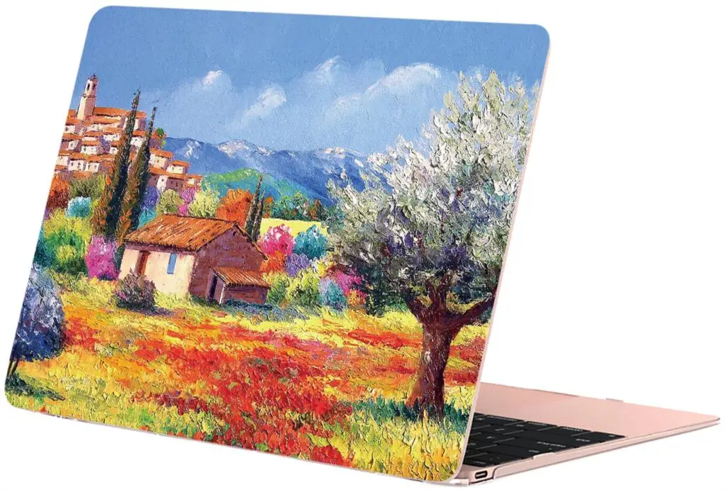 Жесткий чехол с принтом для Macbook Air, 11, 13 дюймов, чехол Pro, 13, 15, 12, сумка retina, матовый чехол, масляная оболочка, сенсорная панель, ID дизайн, A1932, прозрачный
