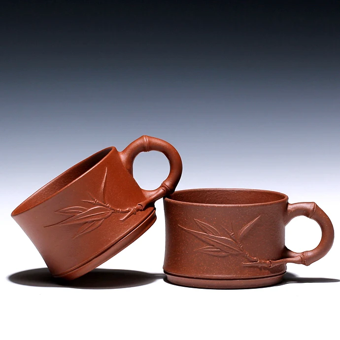 

Small TaoYuan 】 yixing purple sand cup sample tea cup run of mine ore purple bamboo bamboo cup 68 yuan/only 120 cc