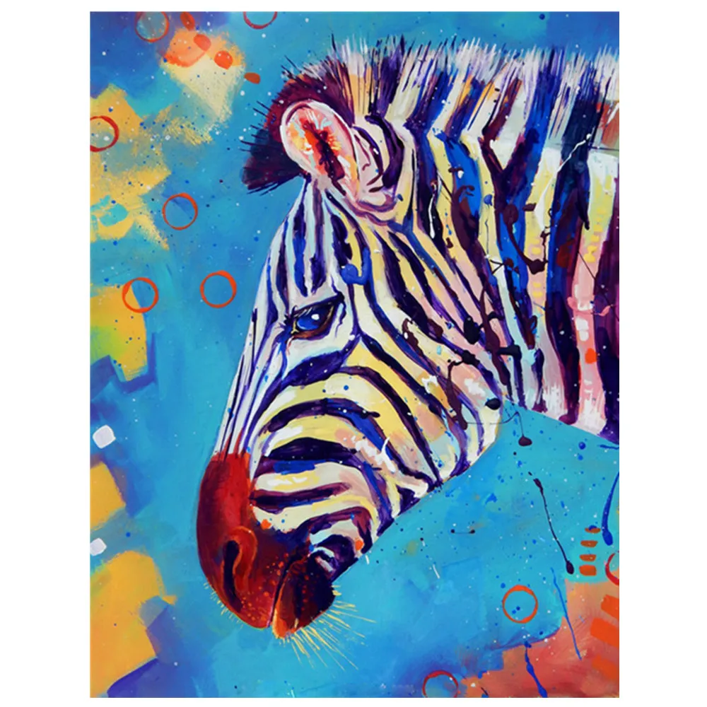 Париж Эйфелева башня Алмазная животных 5D алмазов картина Зебра DIY вышивка Декор