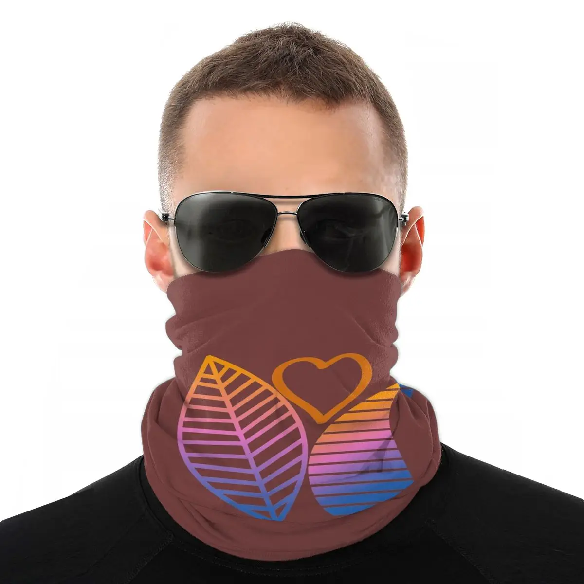 

RUFFLE Leaves Scarf Neck Face Mask Men Women Fashion Tube Mask Balaclava Bandana Protective Headband Biking Hiking