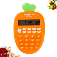 carrot shape electronic calculator portable 12 digit calculator office stationery for deli financial office orange