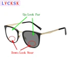 Женские бифокальные фотохромные очки для чтения, мужские очки в большой оправе для дальнозоркости, очки для чтения с диоптриями ближнего и дальнего зрения N5