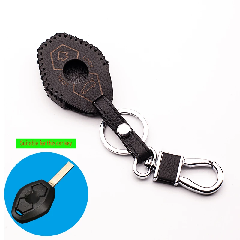 

Модный кожаный чехол для ключей 100% для BMW E38, E39, E46, E53, E60 / E63 61/64, E83, E85/86, чехол для автомобильных ключей с 2 кнопками, автомобильные аксессуары