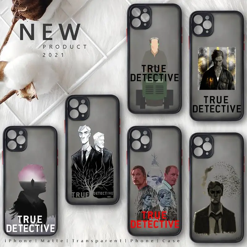 

HBO True Detective Phone Case For iphone 12 11 8 7 plus mini x xs xr pro max matte transparent cover