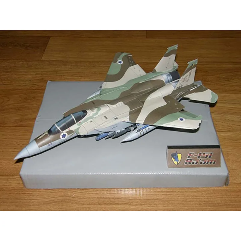 1:100 шт. строительные наборы для сборки 3D бумажных карт с покрытием Hawk Fighter сделай