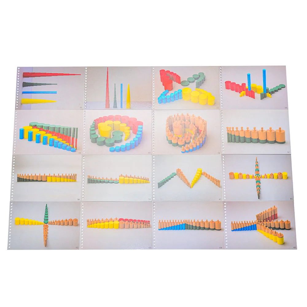 Игрушки Монтессори для малышей материалы цилиндрические блоки и бескнопочные