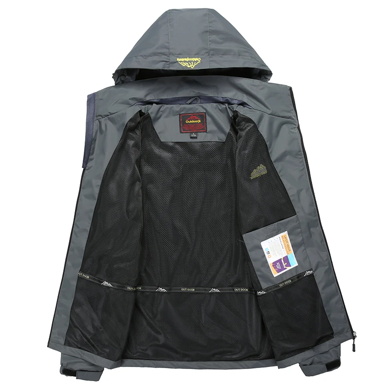 Ветровка мужская с капюшоном Повседневная дышащая куртка бомбер в стиле