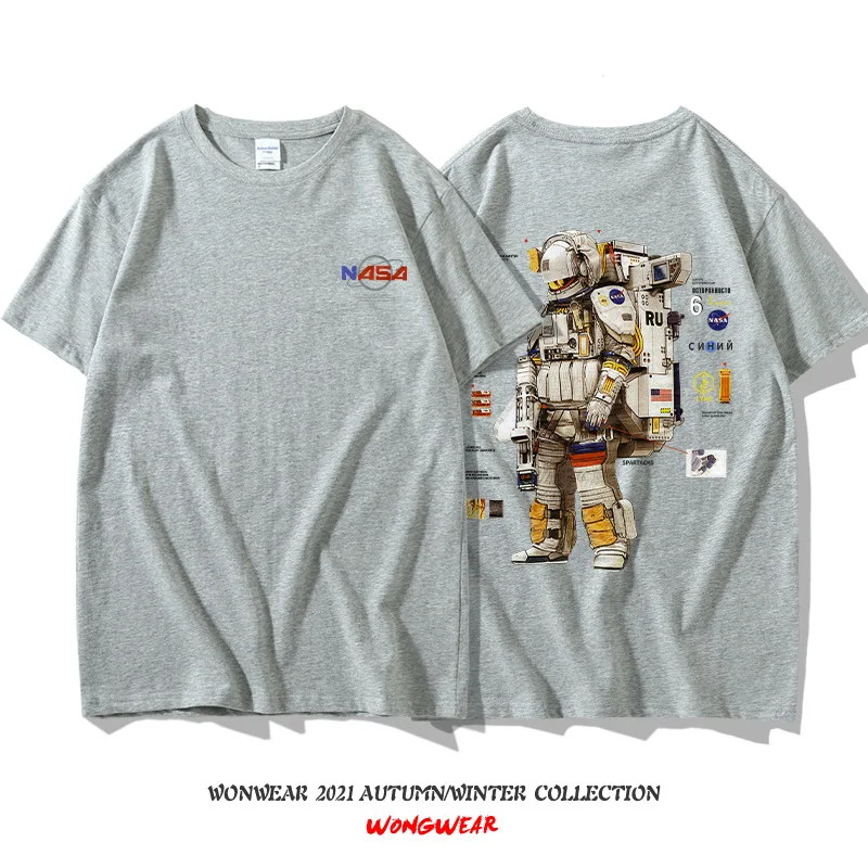 Футболка Nasaing с графическим принтом в стиле аниме космический х Харадзюку