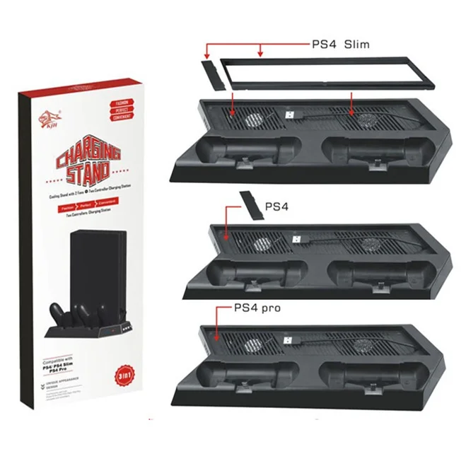 Вертикальная быстрая зарядная док станция с 2 подставками для контроллеров +