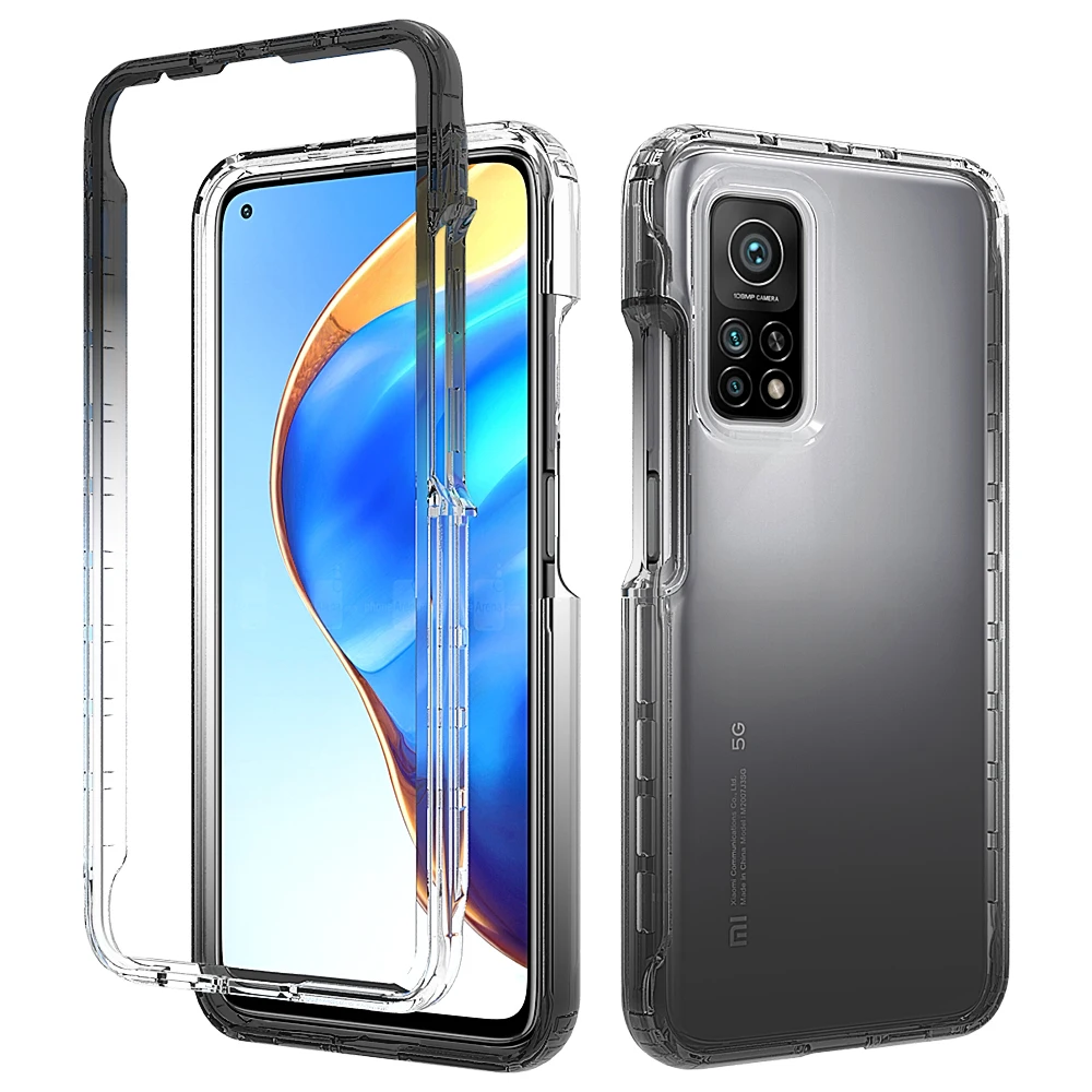 

Прочный защитный прозрачный акриловый ударопрочный чехол 2 в 1 для Xiaomi Mi 10T 5G 10T Pro, ТПУ Рамка, жесткая пластиковая задняя крышка