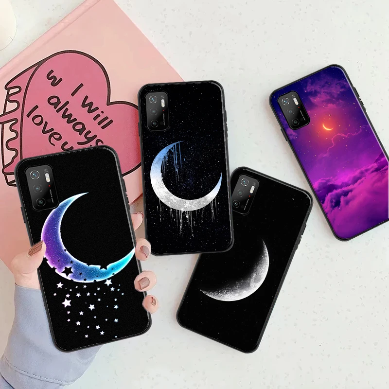 

Moon Stars Moonlight Silicone Phone Case For Xiaomi POCO F3 GT X3 Pro X3 GT M3 M3 Pro X3 For POCO X3 NFC Soft TPU Back Cover