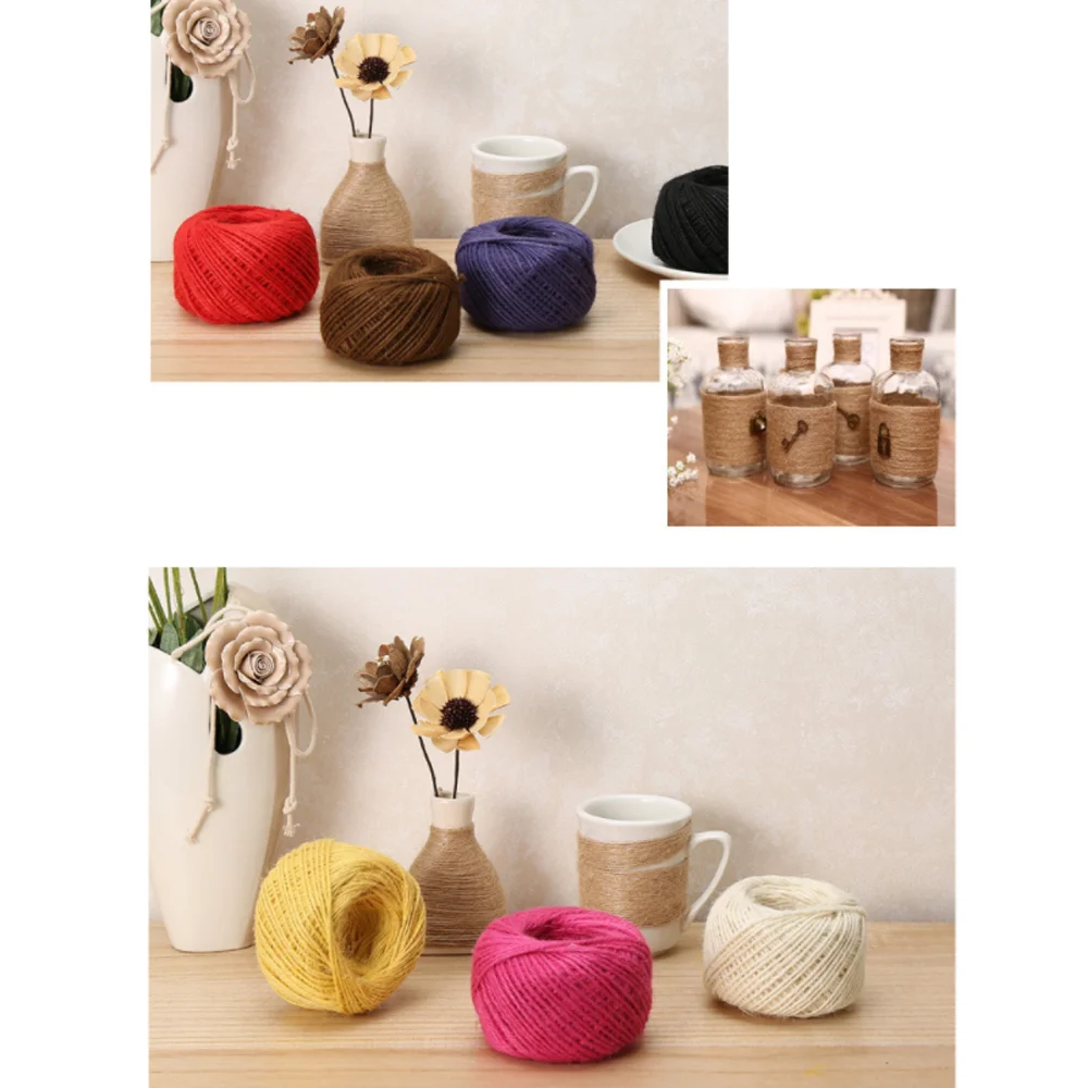 30 м веревки из натурального джута диаметр 2 мм вечерние упаковка для свадебного