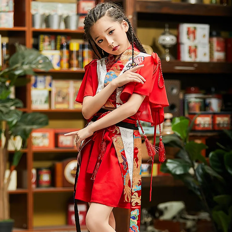 Juanziling стиль для девушек улучшилось Hanfu с Т-образным ремешком обувь подиума костюм