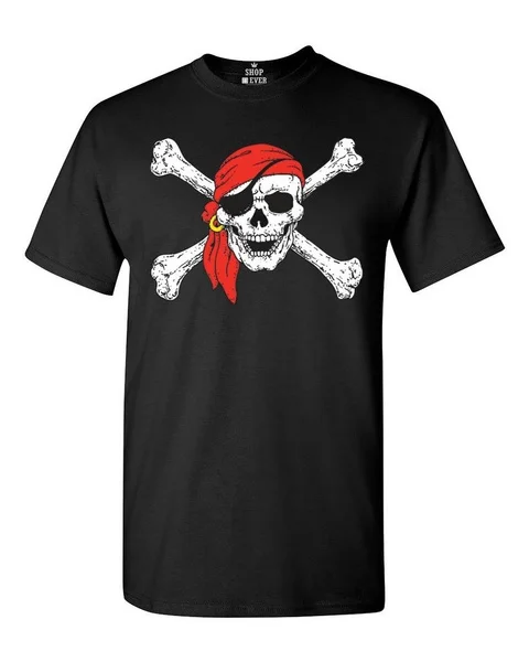 

Funny T Shirt men's fashion T-shirt Jolly Roger Skull & Crossbones T-shirt Pirate Flag Shirts