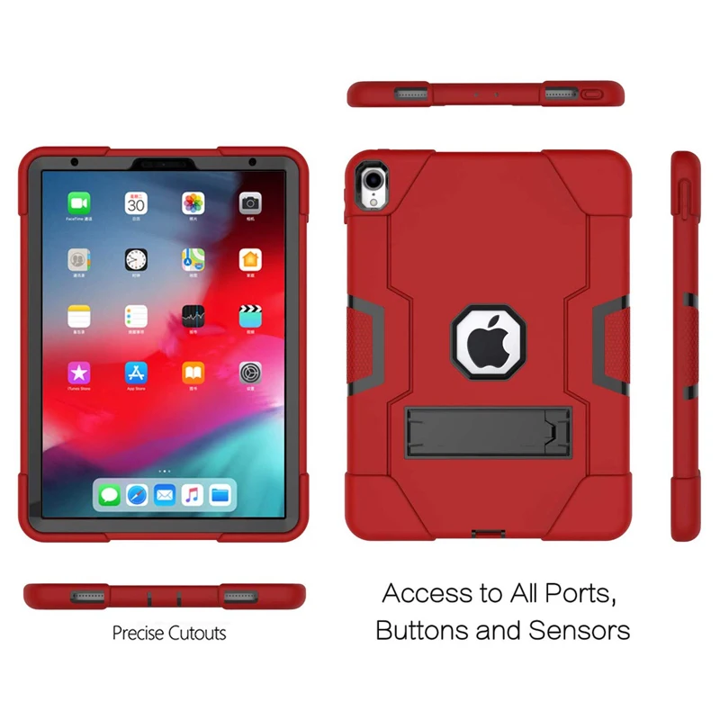 Противоударный резиновый чехол для iPad Pro 11 дюймов с подставкой|Чехлы планшетов и