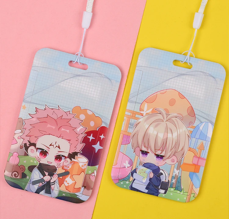 

Anime Jujutsu Kaisen Amusement Park Cute Card Case Pendant ID Bus Bank Card Holder Keychain Student Itadori Yuji Gojo Satoru