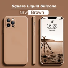 Square Liquid Silicone Case For Samsung Galaxy A51 A71 4G A22 A32 A52 A72 A50 A70 S21 Ultra S8 S9 S10 Note 9 10 20 Plus Covers