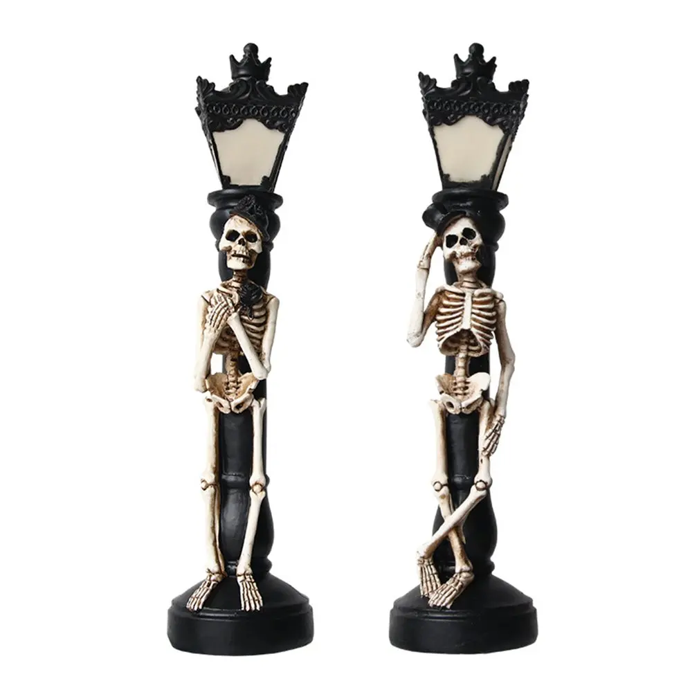 

Simulation Resin Skull Decoration Light PartyLayout Props Halloween Street Lamp Skeleton Decorative Lamp For Home Decor