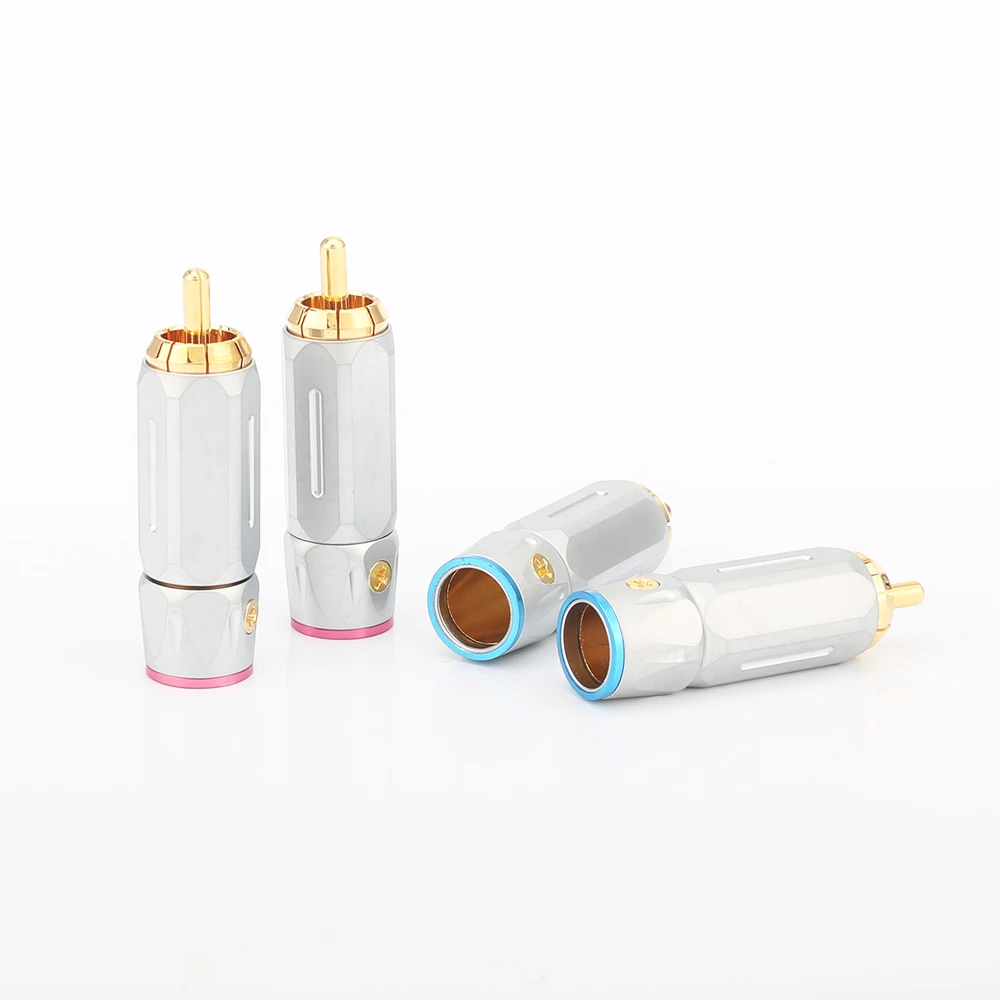 Аудиокабель 24 К позолоченный RCA аудио разъем аналоговый кабель HIFI 10 мм rca