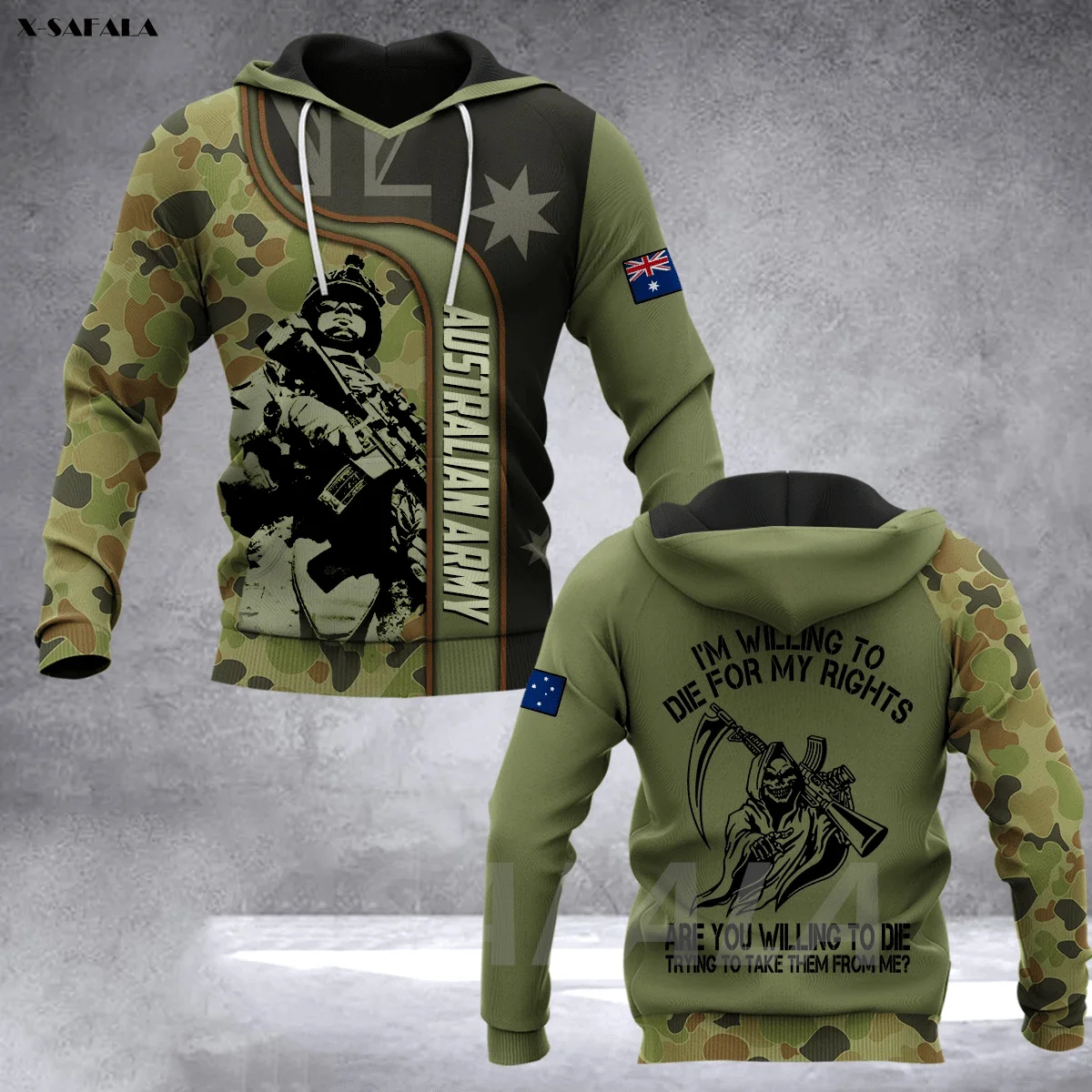 Женская толстовка с капюшоном и принтом в виде черепа | Мужская одежда