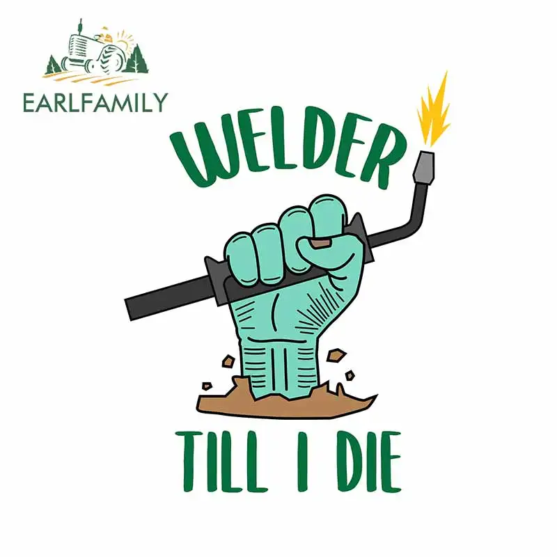EARLFAMILY 13 см для сварщика сварочная машина водонепроницаемые наклейки виниловые