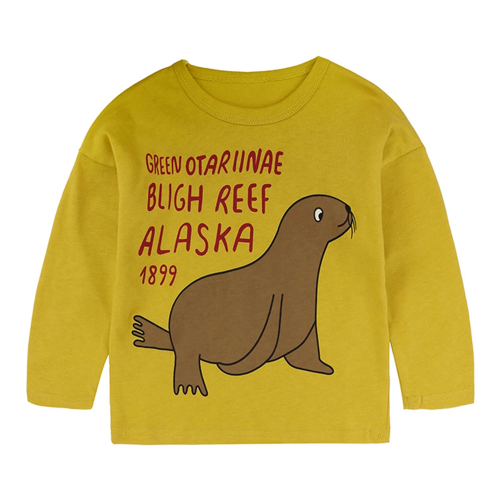 Новинка модная детская повседневная хлопковая футболка с длинными рукавами и