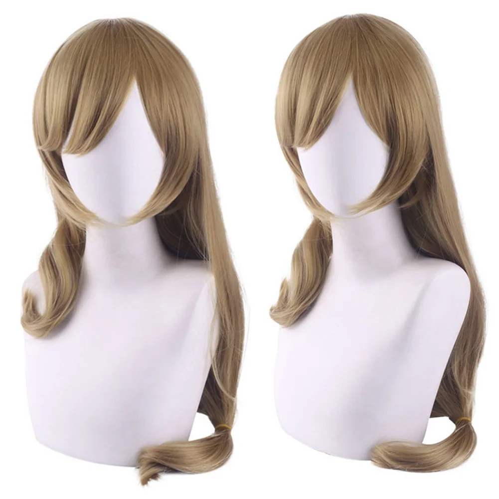 

Game Genshin Impact Lisa Cosplay Wig 80cm Heat Resistant Synthetic Hair Carnival Halloween Party Props