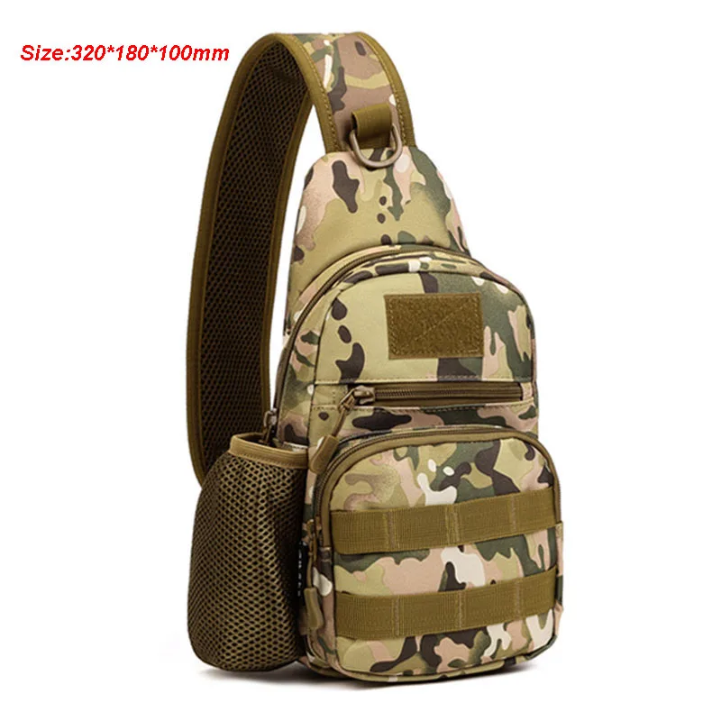 CP Camouflage Мужская водонепроницаемая 1000D нейлоновая нагрудная сумка, сумка на плечо для бутылки воды, сумка-мессенджер, мотоциклетные военные дорожные сумки для верховой езды - Цвет: CP Camouflage