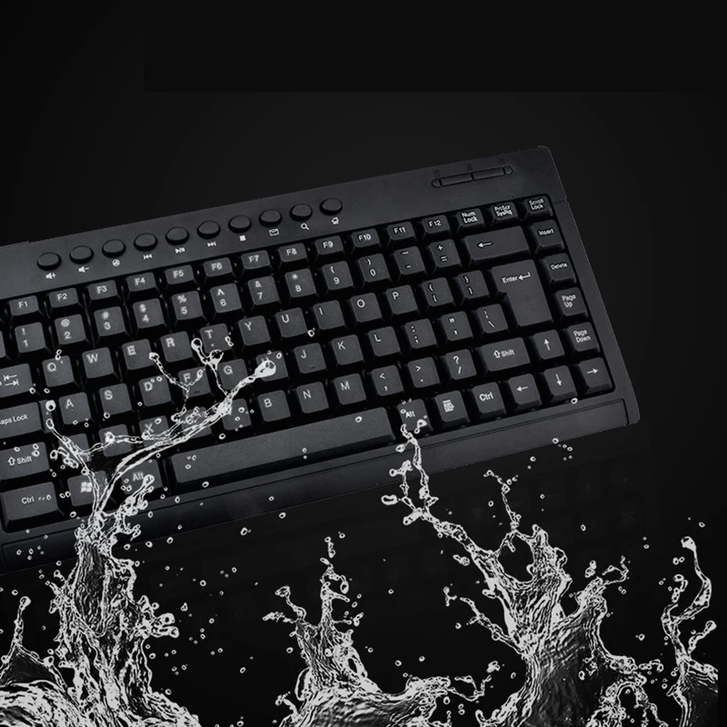 Черный ультра тонкий тихий маленький размер 85 клавиш Мини Мультимедиа