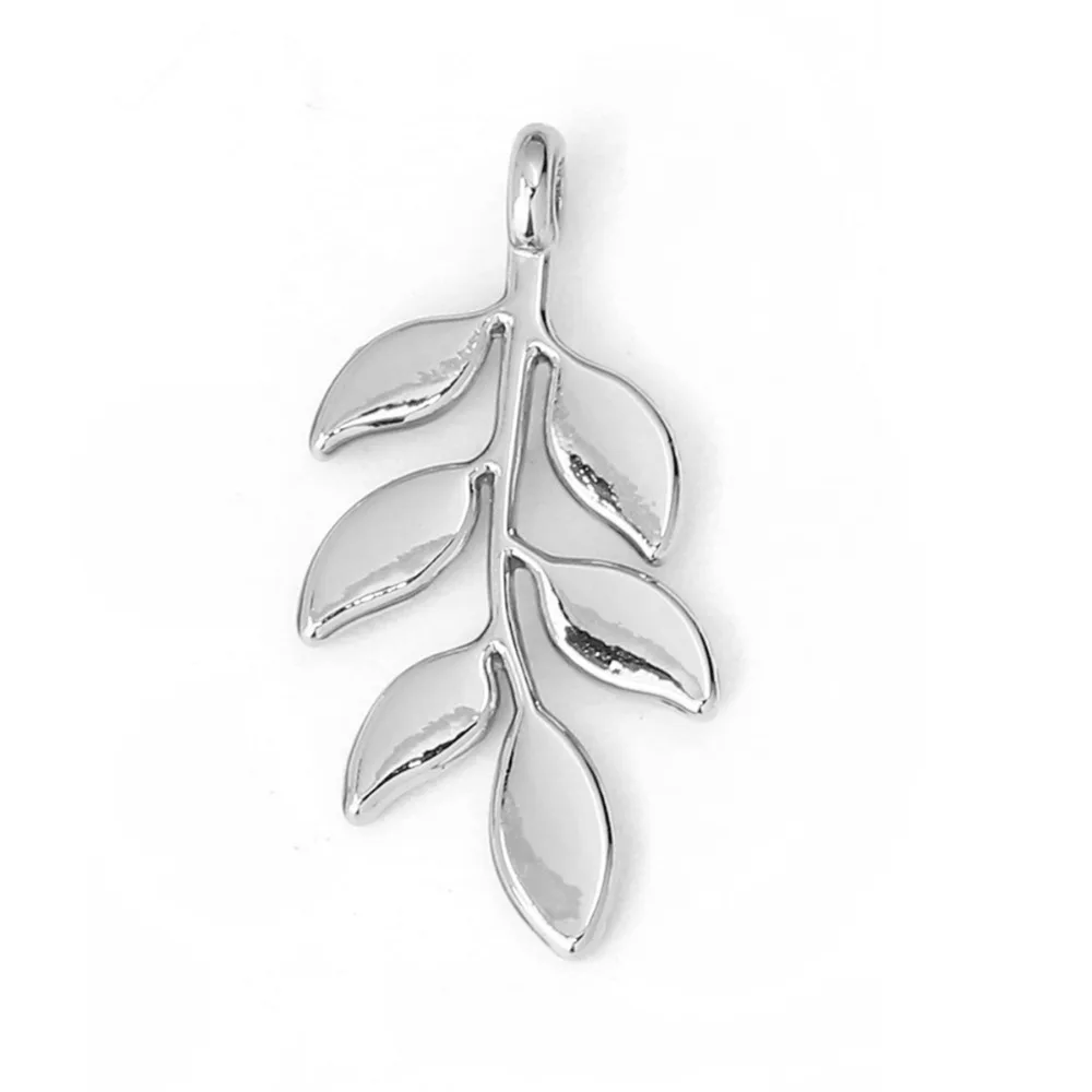 

DoreenBeads подвески из цинкового сплава с подвеской в виде листьев, серебристого цвета, аксессуары для ювелирных изделий DIY 24 мм (1 ") x 12 мм (4/8"), 30 ш...