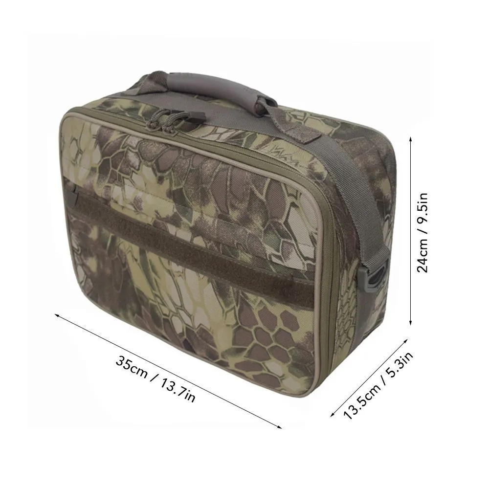 

Fishing Tackle Bag Water Resistant Fishing Storage Bag Crossbody Shoulder Bag Handbag with Removable Dividers