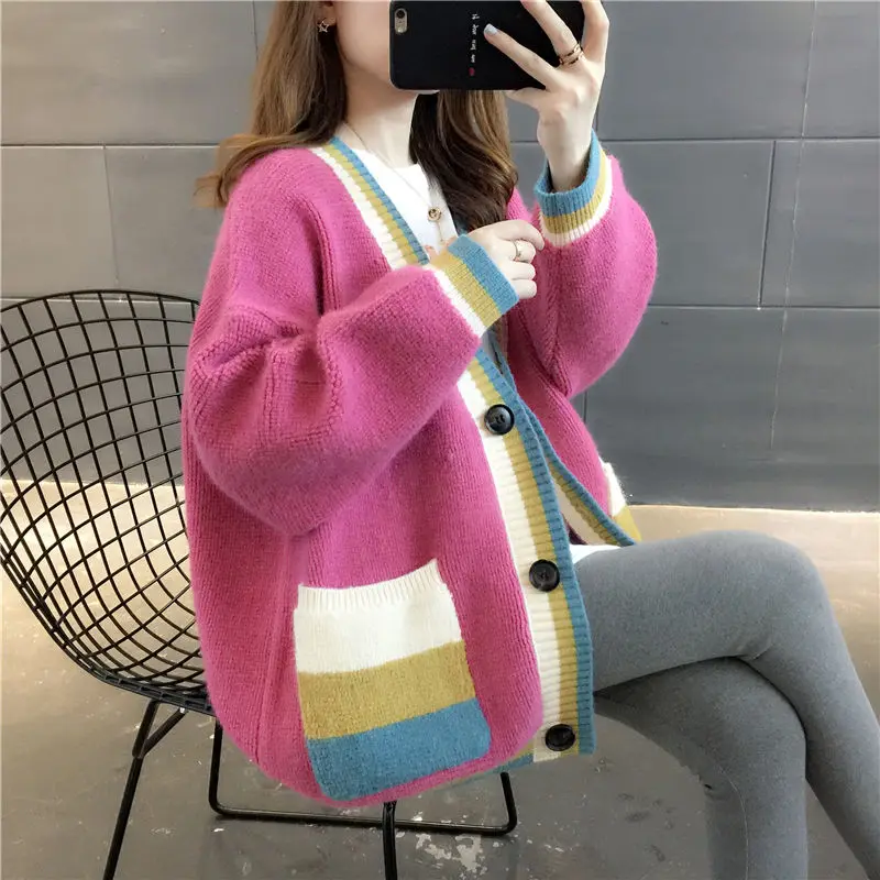 

spring/autumn women sweaters computer knitted loose sweaters autumn women clothing cardigans students sweaters