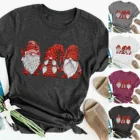 Женские Счастливого Рождества Санта Клаус печатных женские футболки с коротким рукавом размера плюс Топы эстетику футболка женская женские; футболки