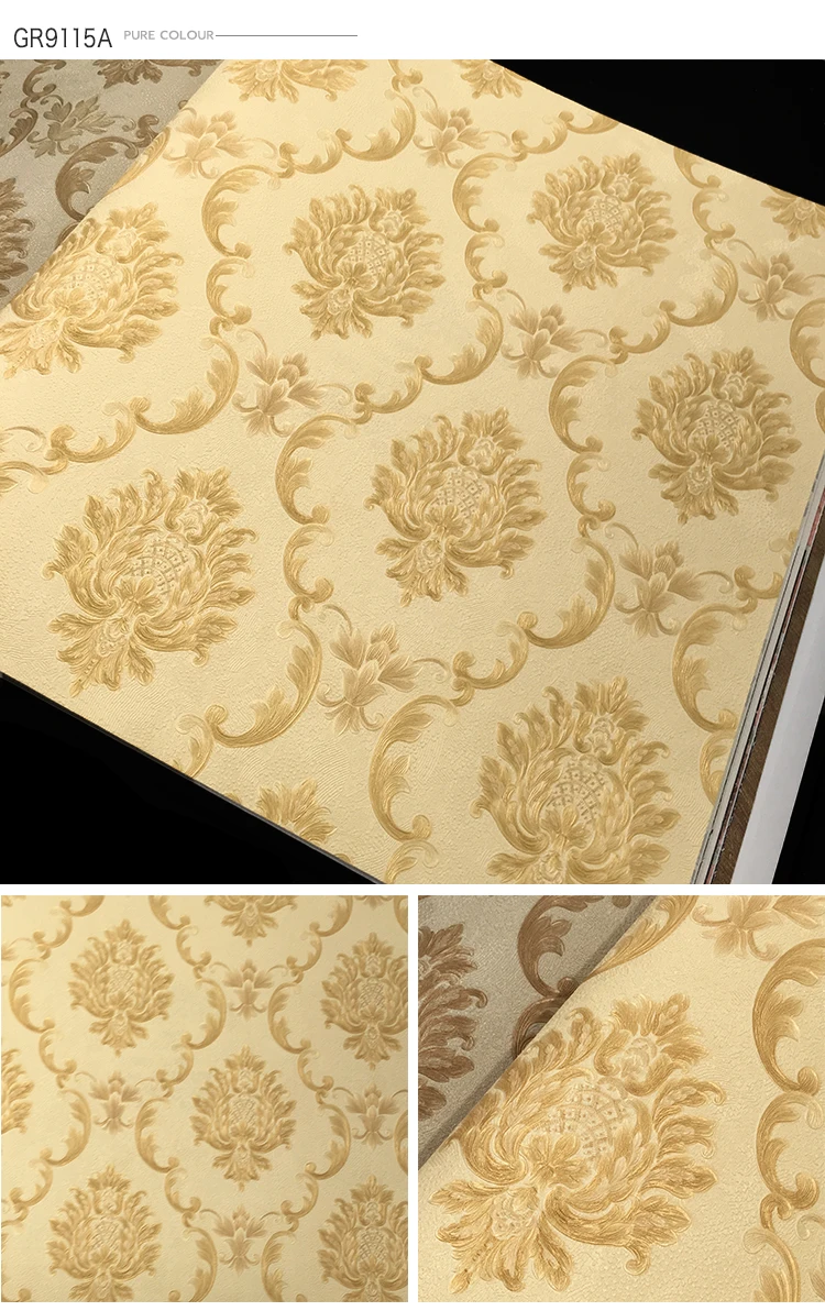 Синие Дамасские обои домашний декор для парикмахерской вас комнаты 3d