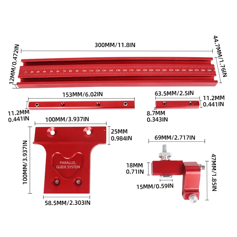 Woodworking Parallel Guide Rail System 1200mm T-Track For Electric circular saw Engraving Machine Slotting Sliding | Инструменты