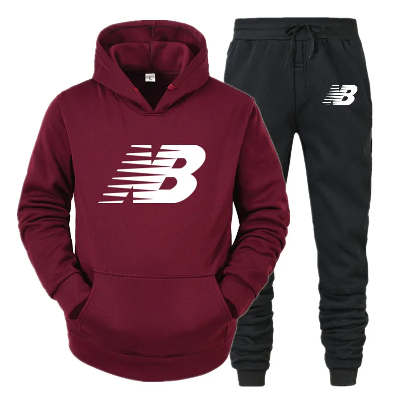 

Sweatpants and hoodie set Tracksuit Men Hooded Sweatshirt+pants Pullover Hoodie Sportwear Suit Casual Men Clothes 2 Pieces Sets