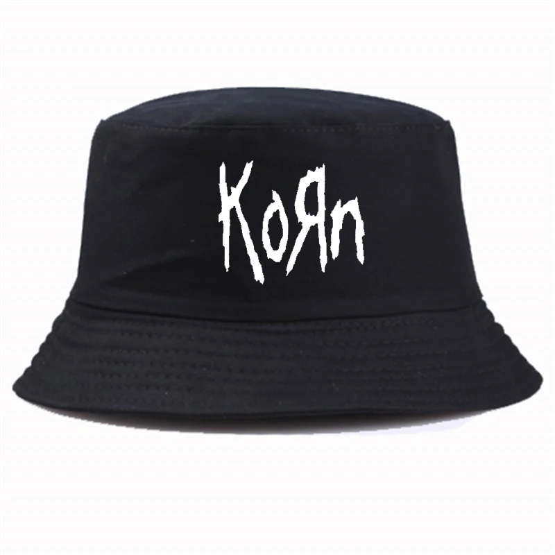 

Панама с принтом рок-группы Korn, Модная стильная металлическая Панама в стиле унисекс, поп Кепка для раковины в стиле Харадзюку, на лето