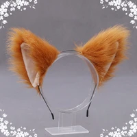 cute cat fox faux fur ear hair hoops party cosplay hairband fur headbands girls fashion hair accessories animal ears hair band