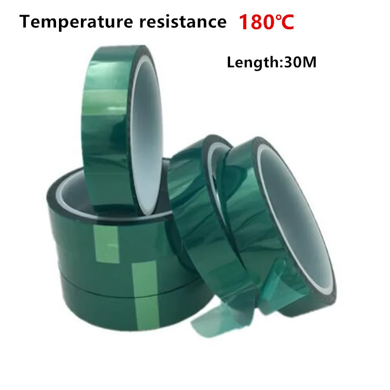 Green Colour Автомобильная высокотемпературная лента термополиимидная лента клейкая лента для 3d-печати BGA 5 мм 8 мм 10 мм 15 мм 20 мм 25 мм - Цвет: Green Colour