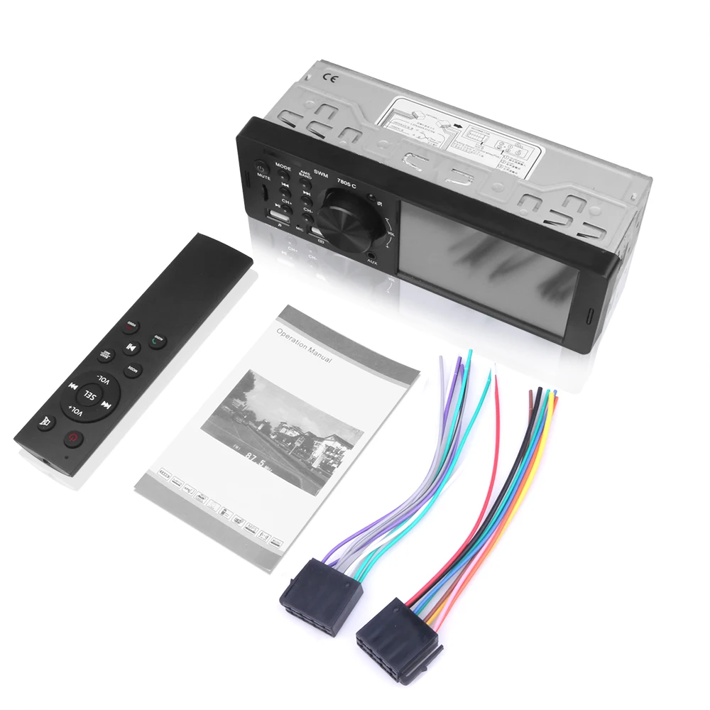 Мультимедийное радио с Bluetooth 4 0 FM Aux 1 дюйма HD сенсорный экран для автомагнитолы