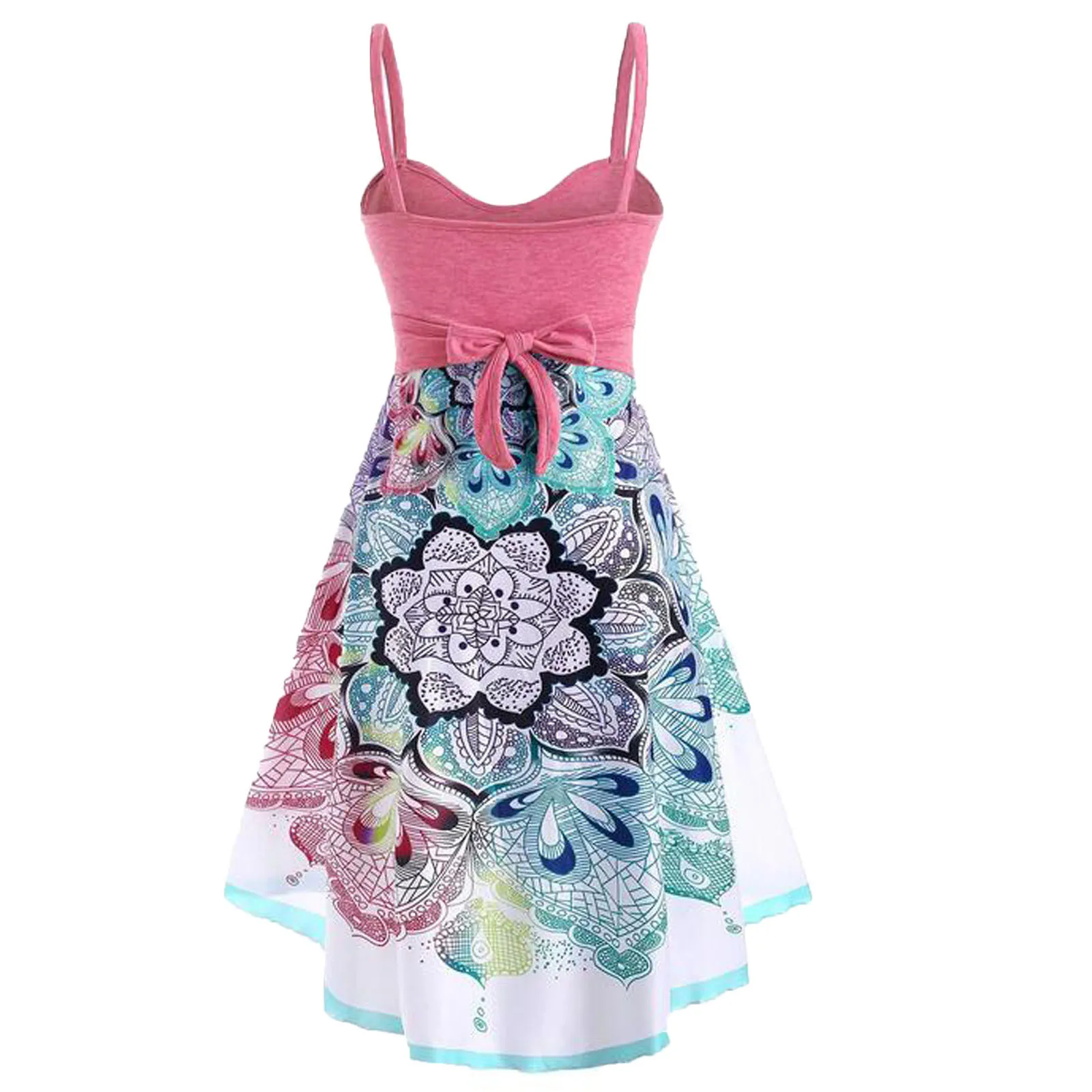 2021 Новое модное Женское Повседневное Платье-майка без рукавов с принтом женские