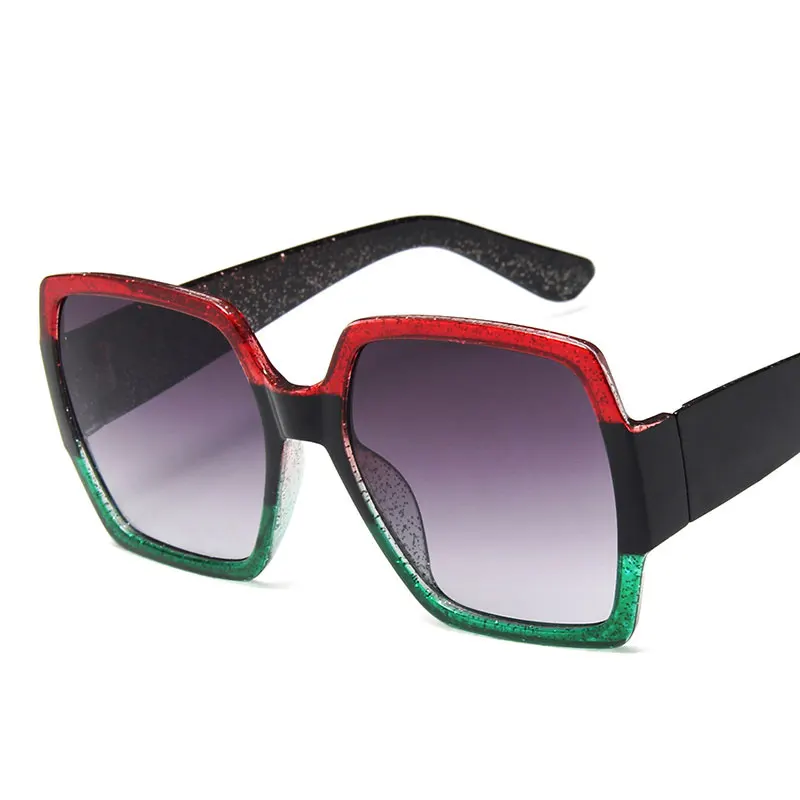 Трендовые женские солнцезащитные очки в большой оправе модные красочные